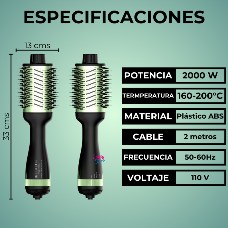 Cepillo Secador Aguacate 2 en 1