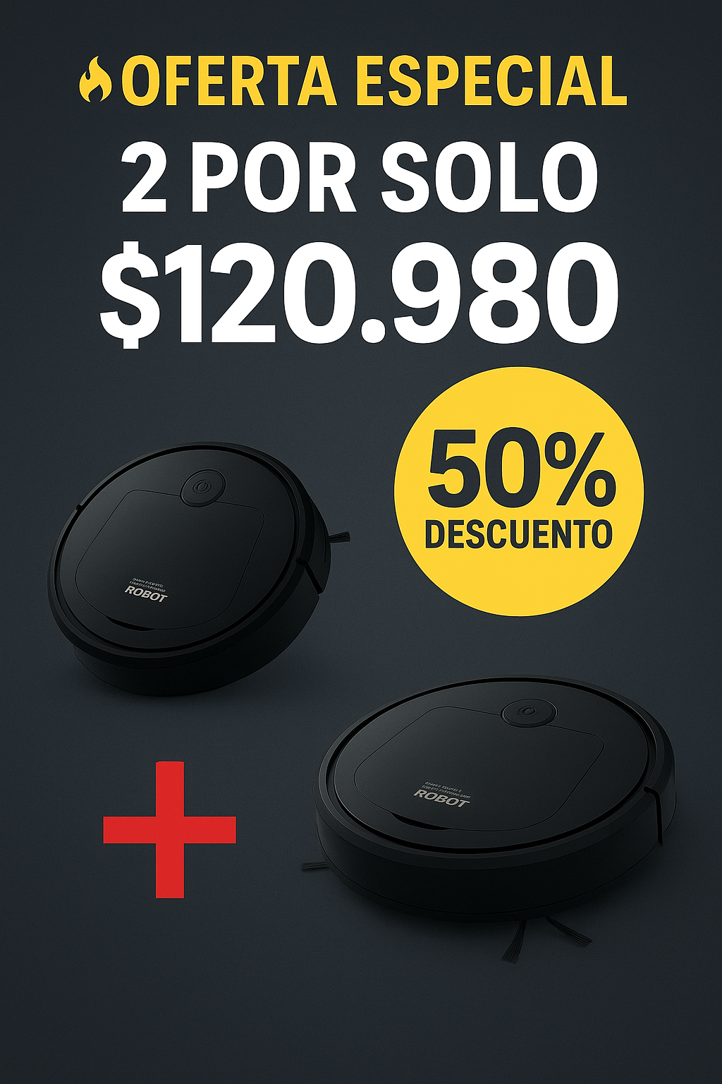 Robot Aspirador Inteligente 3 en 1