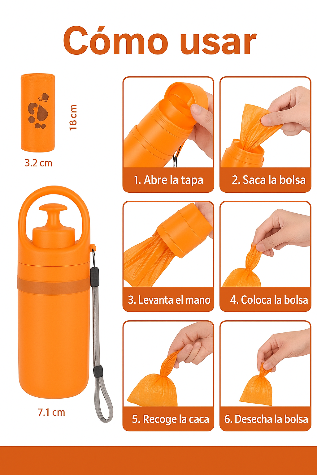 Recogedor de Heces para Mascotas Portátil