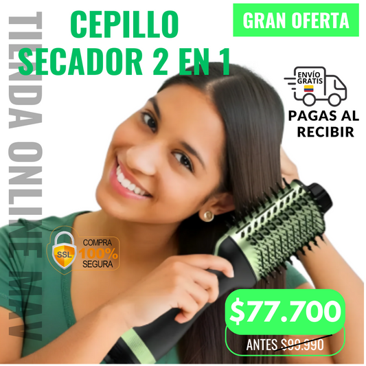 Cepillo Secador Aguacate 2 en 1