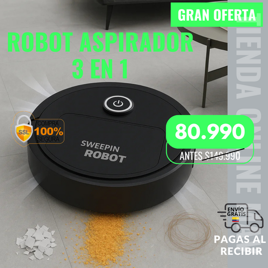Robot Aspirador Inteligente 3 en 1